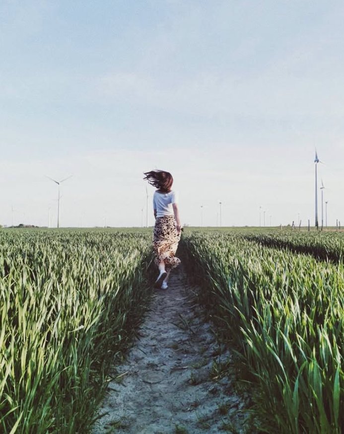 Jen im Feld