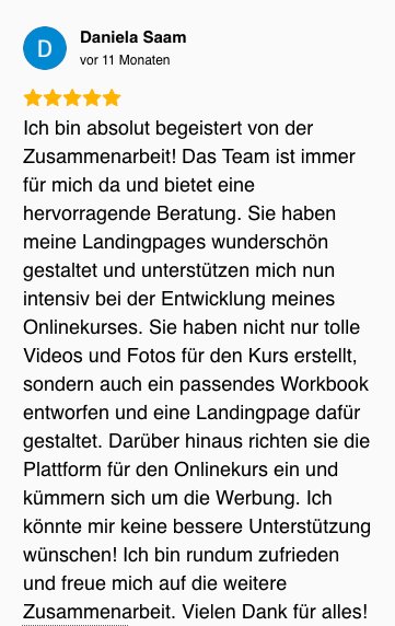 Review von Daniela Saam — Familien- und Kindercoach