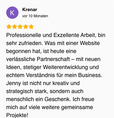 Review von Krenar — Website & Partnerschaft