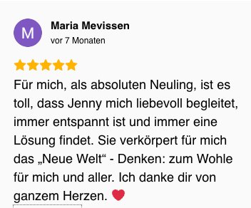 Review von Maria Mevissen — Neue Welt Denken